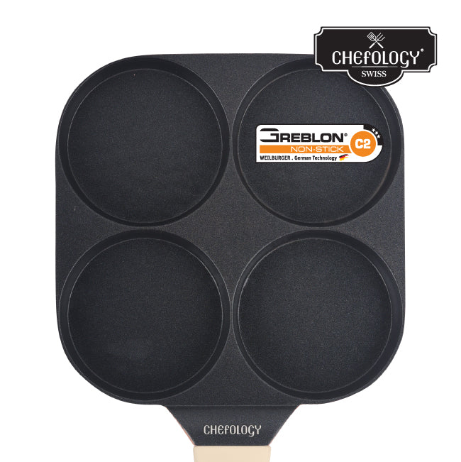 Chefology 18cm Breakfast Egg Pan (with 4-holes)