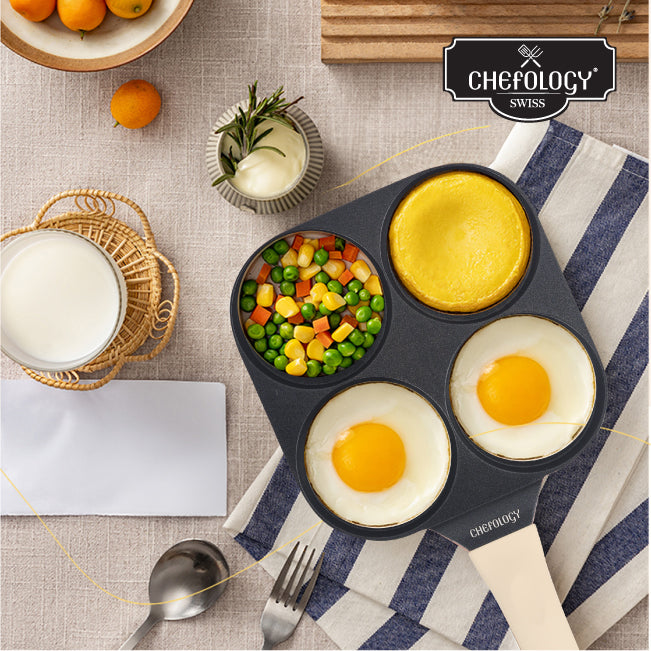 Chefology 18cm Breakfast Egg Pan (with 4-holes)