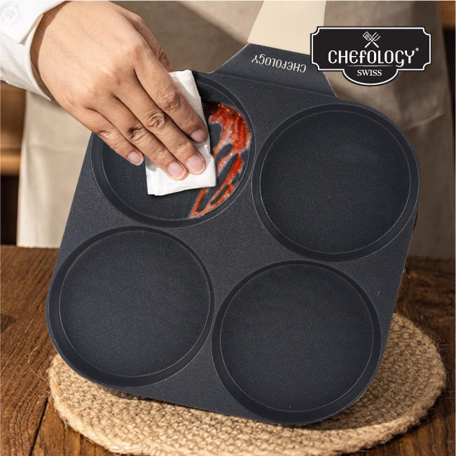 Chefology 18cm Breakfast Egg Pan (with 4-holes)