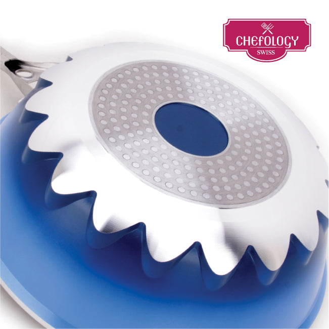 Chefology Swiss Stormwave 28cm Wok (Blue)