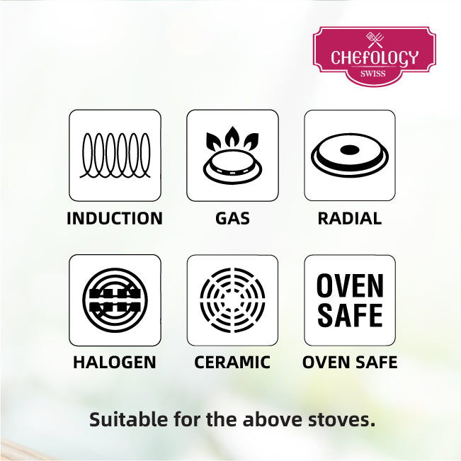 Chefology Swiss Stormwave 28cm Wok (Blue)