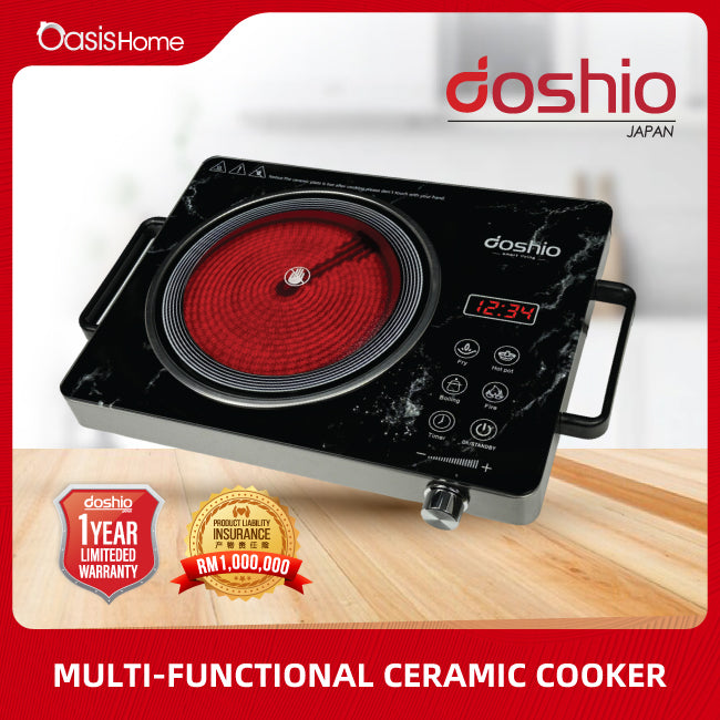 Doshio Multi-Functional Ceramic Cooker (Black)