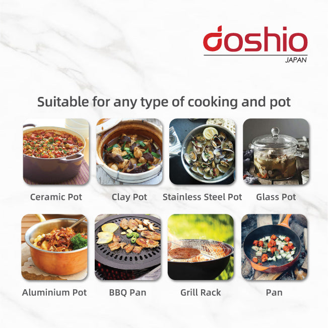 Doshio Multi-Functional Ceramic Cooker (Black)