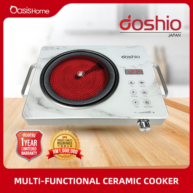 Doshio Multi-Functional Ceramic Cooker (White)