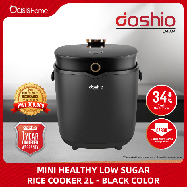 Doshio Mini Healthy Low Sugar Rice Cooker 2L