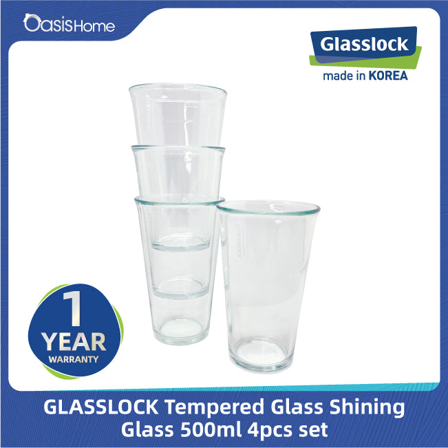 Glasslock Tempered Glass Shinning Glass 500ml 4pcs Set