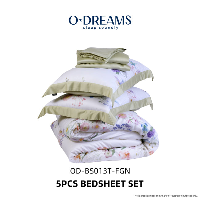ODREAMS Premium 100% Austria Lenzing Tencel™️ 5Pcs Bedsheet Set
