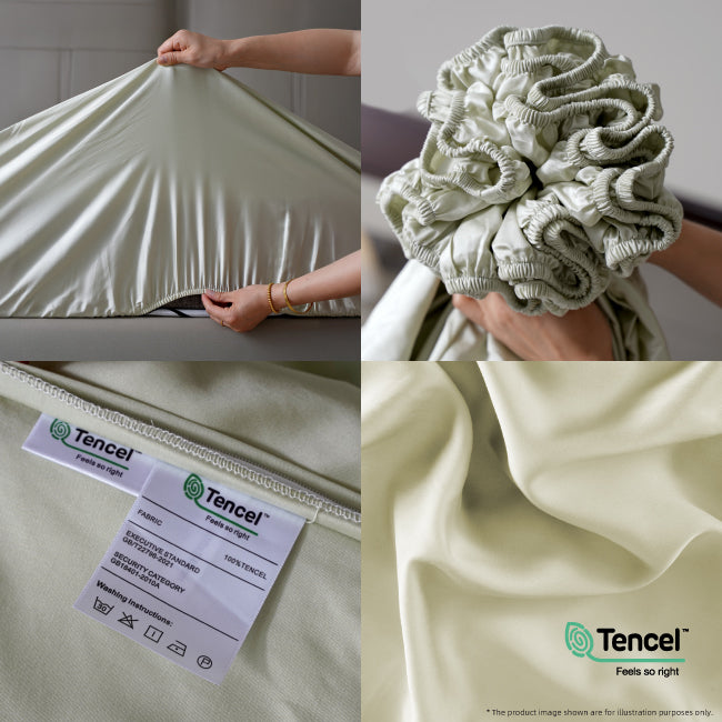 ODREAMS Premium 100% Austria Lenzing Tencel™️ 5Pcs Bedsheet Set