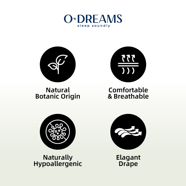 ODREAMS Premium 100% Austria Lenzing Tencel™️ 5Pcs Bedsheet Set