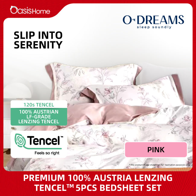 ODREAMS Premium 100% Austria Lenzing Tencel™️ 5Pcs Bedsheet Set