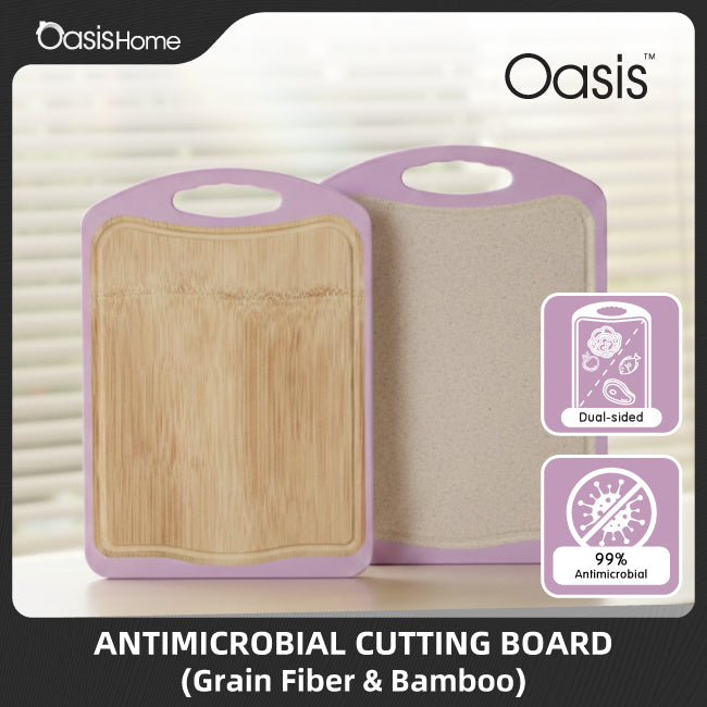 Oasis Antimicrobial Cutting Board Bamboo/Grain Fiber (Lilac)