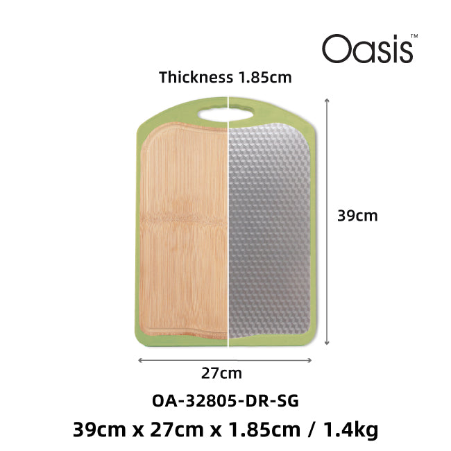 Oasis Antimicrobial Dual Sided Cutting Board (Sage Green)