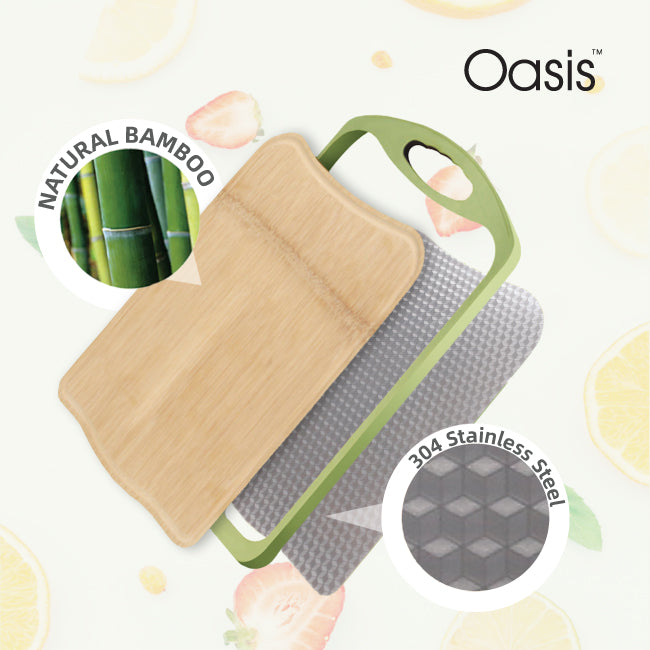 Oasis Antimicrobial Dual Sided Cutting Board (Sage Green)