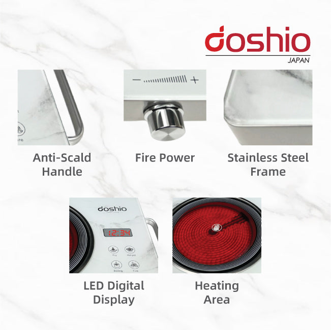 Doshio Multi-Functional Ceramic Cooker (White)