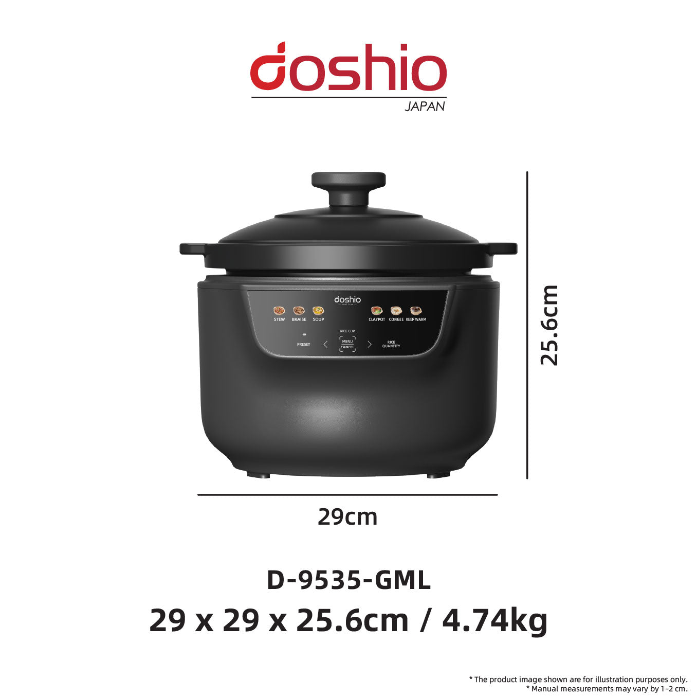 Doshio Eclipse Multifunctional Stew Cooker - 3L