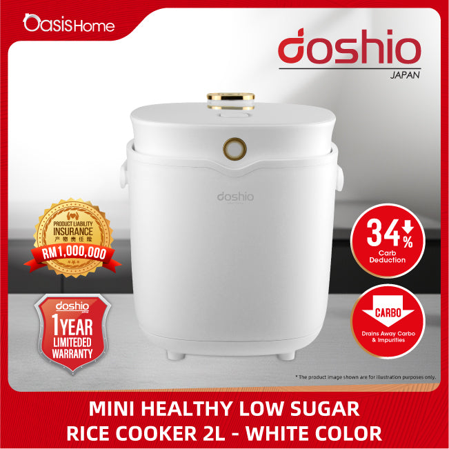Doshio Mini Healthy Low Sugar Rice Cooker 2L