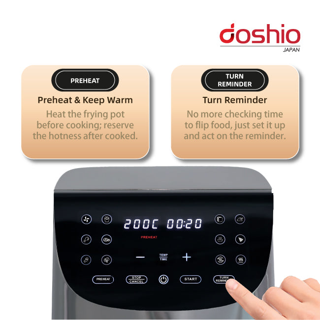Doshio Primo Air Fryer Free 101 Air Fryer Recipe Book
