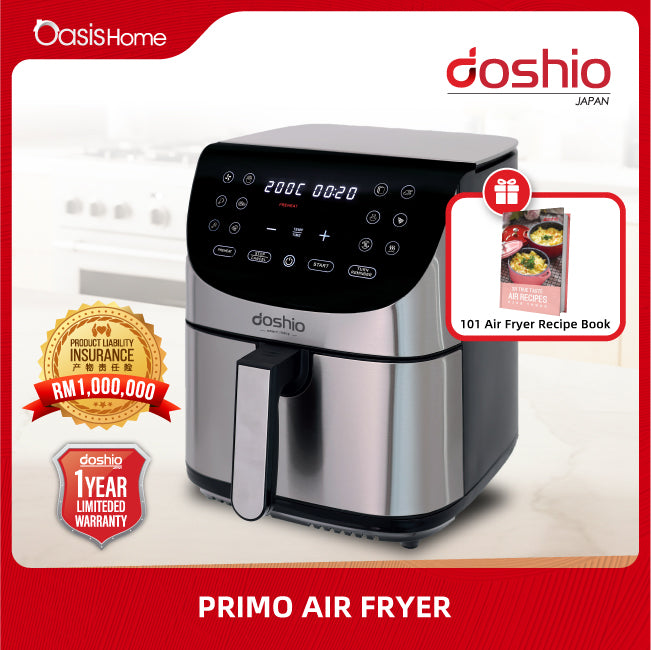 Doshio Primo Air Fryer Free 101 Air Fryer Recipe Book