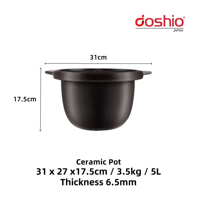 Doshio Prostew Cooker 5L (Beige)