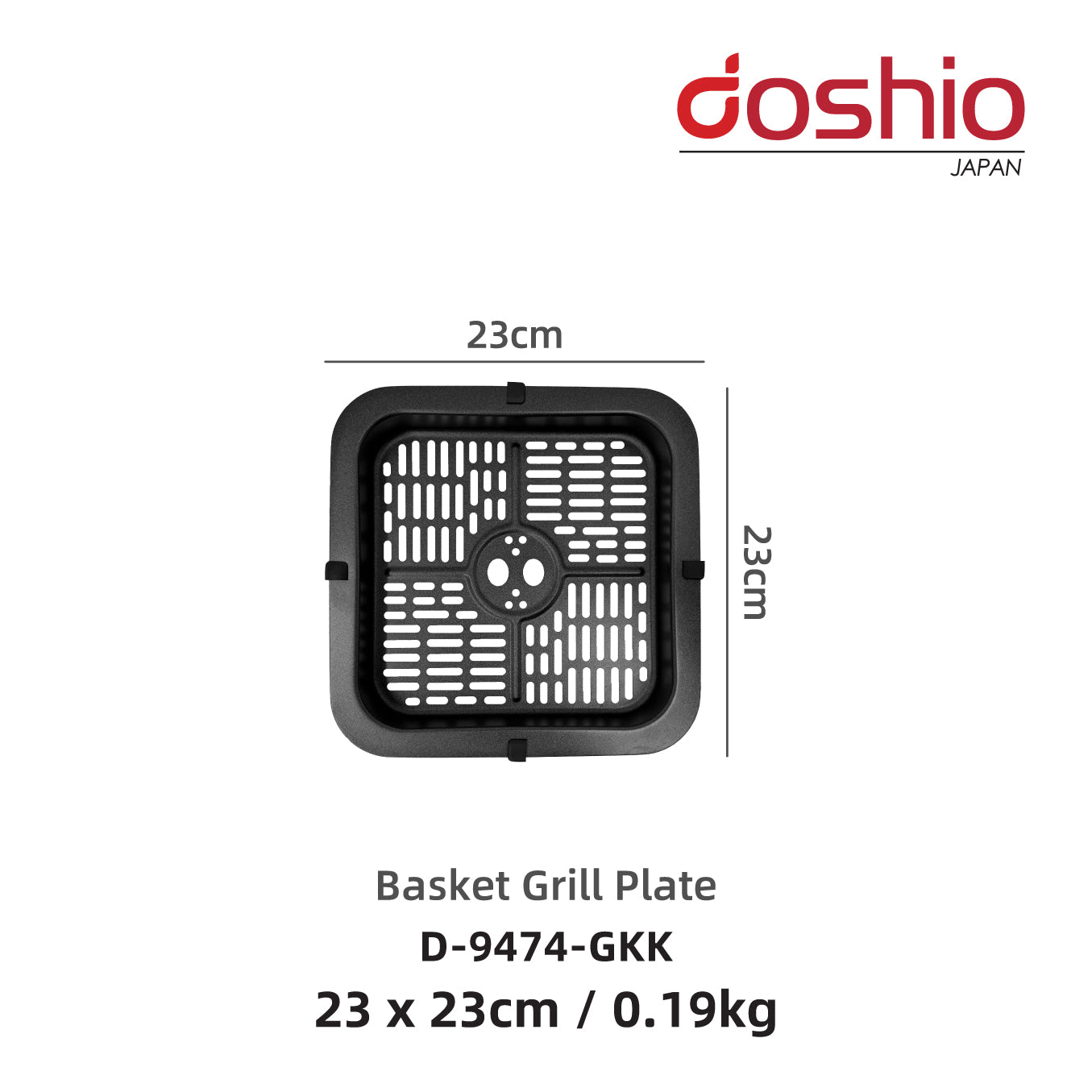 Doshio Vortex Air Fryer 6.5L Free 101 Air Fryer Recipe Book & Kitchen Hanging Towel (Red)