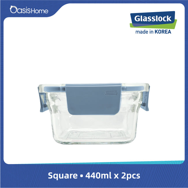 Glasslock Oven Safe Food Container 10pcs Set (Macaron Blue)