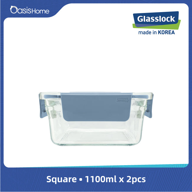 Glasslock Oven Safe Food Container 10pcs Set (Macaron Blue)