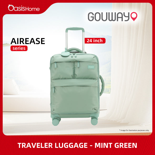 GOUWAY AIREASE ULTRALIGHT TRAVELER LUGGAGE 24-INCH - MINT GREEN