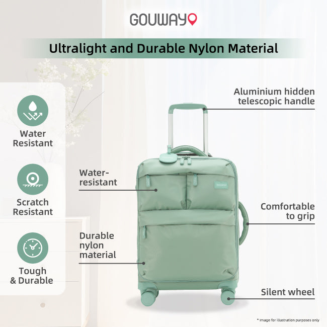 GOUWAY AIREASE ULTRALIGHT TRAVELER LUGGAGE 24-INCH - MINT GREEN
