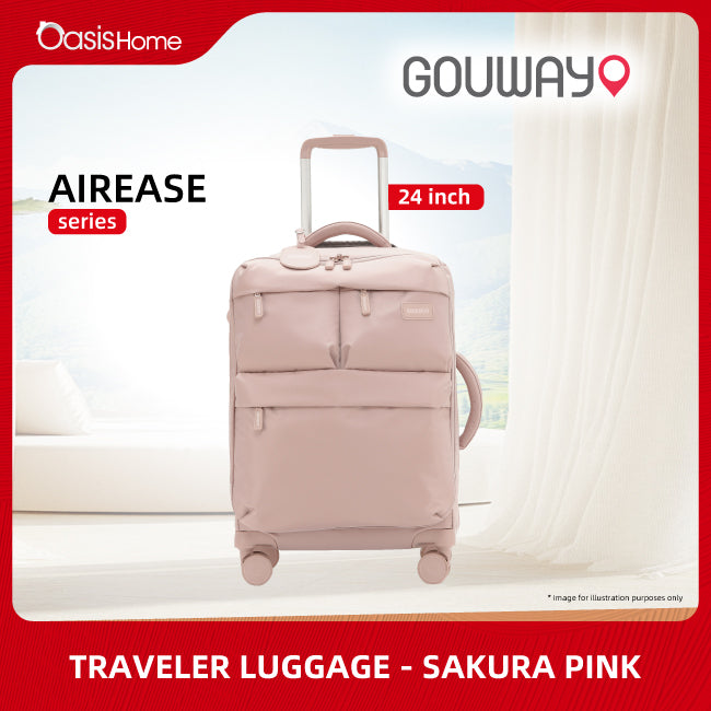 GOUWAY AIREASE ULTRALIGHT TRAVELER LUGGAGE 24-INCH - SAKURA PINK
