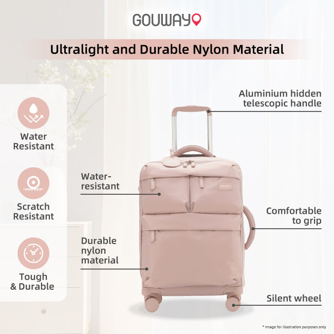GOUWAY AIREASE ULTRALIGHT TRAVELER LUGGAGE 24-INCH - SAKURA PINK