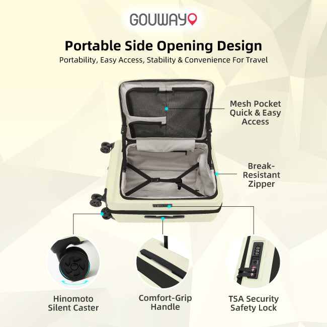 GOUWAY Easypack Traveler Luggage (Ivory)