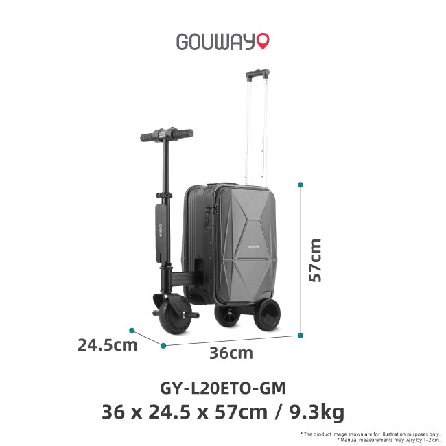 Gouway Travel One Electric Luggage 20 Inch (Gunmetal Grey)