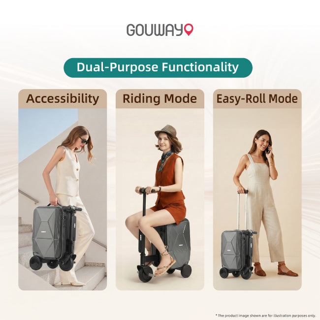 Gouway Travel One Electric Luggage 20 Inch (Gunmetal Grey)