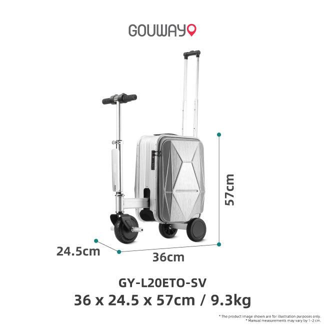 Gouway Travel One Electric Luggage 20 Inch (Silver)