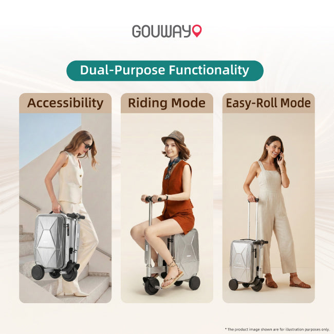 Gouway Travel One Electric Luggage 20 Inch (Silver)