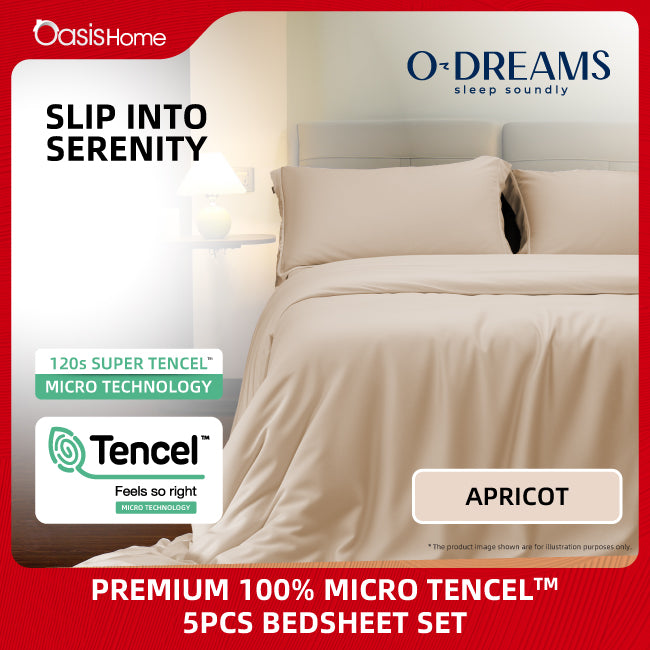 ODREAMS Premium Top Micro Tencel™️ 5 Pcs Bedsheet Set