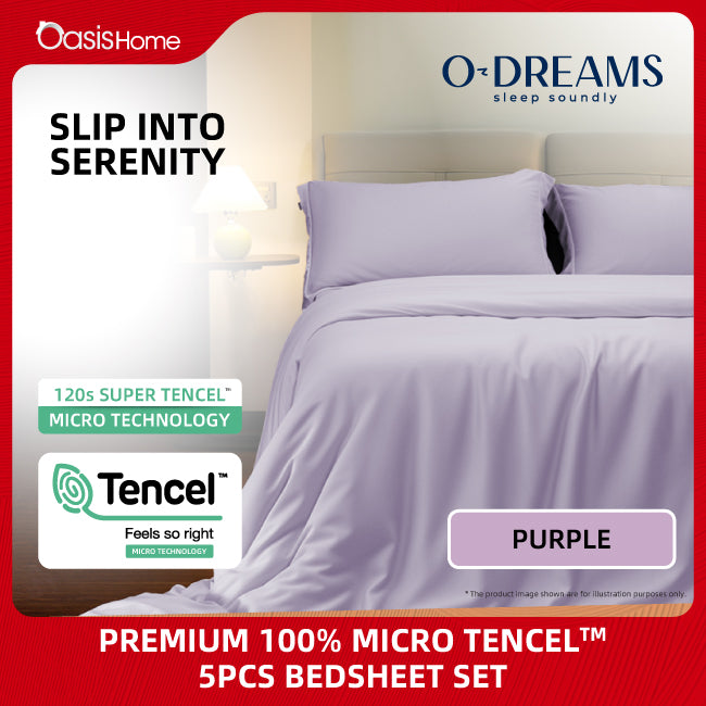 ODREAMS Premium Top Micro Tencel™️ 5 Pcs Bedsheet Set
