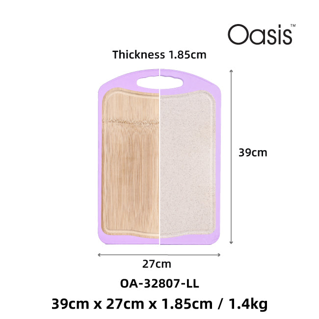 Oasis Antimicrobial Cutting Board Bamboo/Grain Fiber (Lilac)