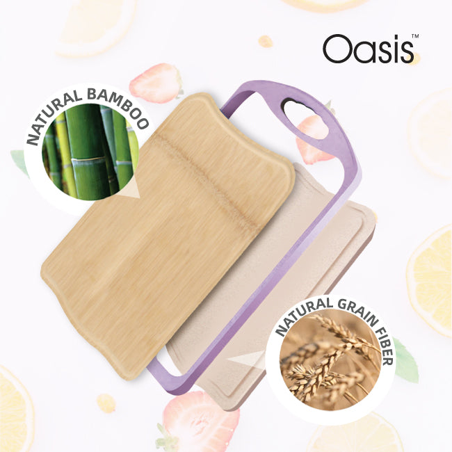 Oasis Antimicrobial Cutting Board Bamboo/Grain Fiber (Lilac)