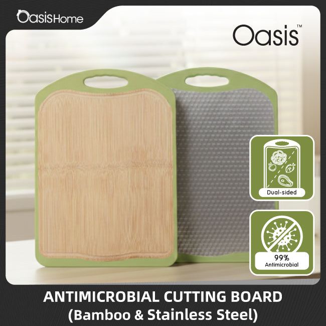 Oasis Antimicrobial Dual Sided Cutting Board (Sage Green)