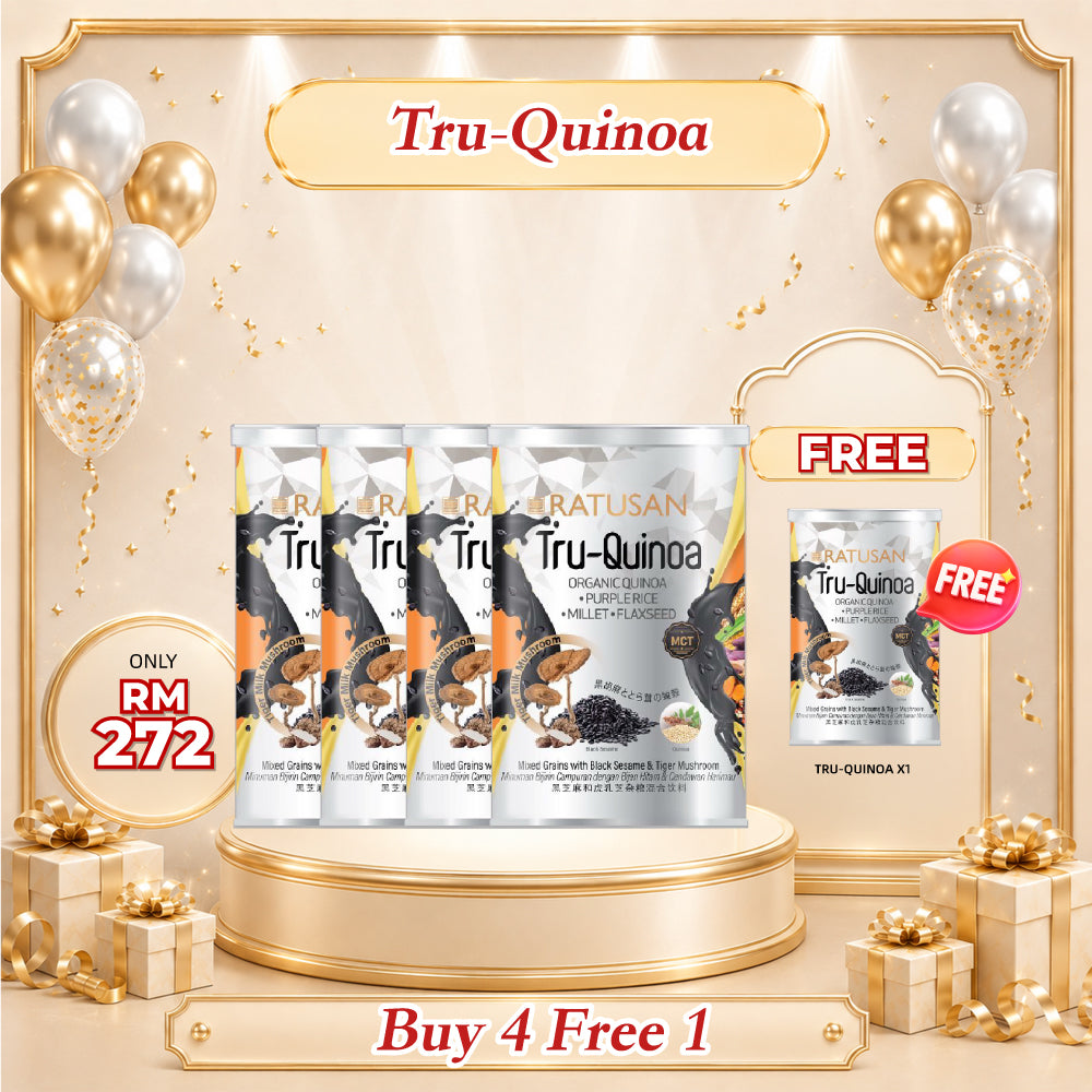Ratusan Tru-Quinoa 450g 4 Tins Free 1 Tin