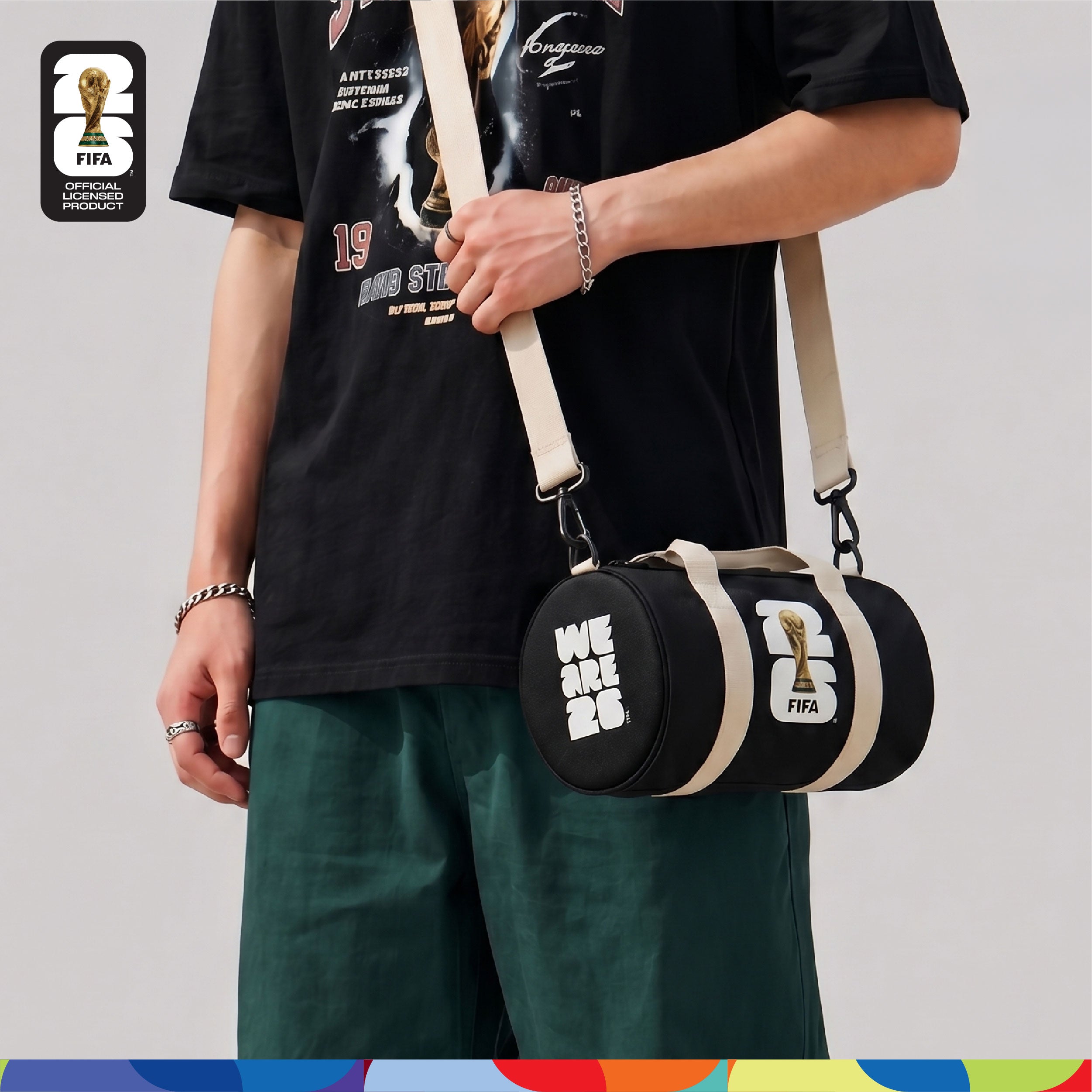 FIFA World Cup 2026™ Mini Duffel Bag Black Color with Trophy