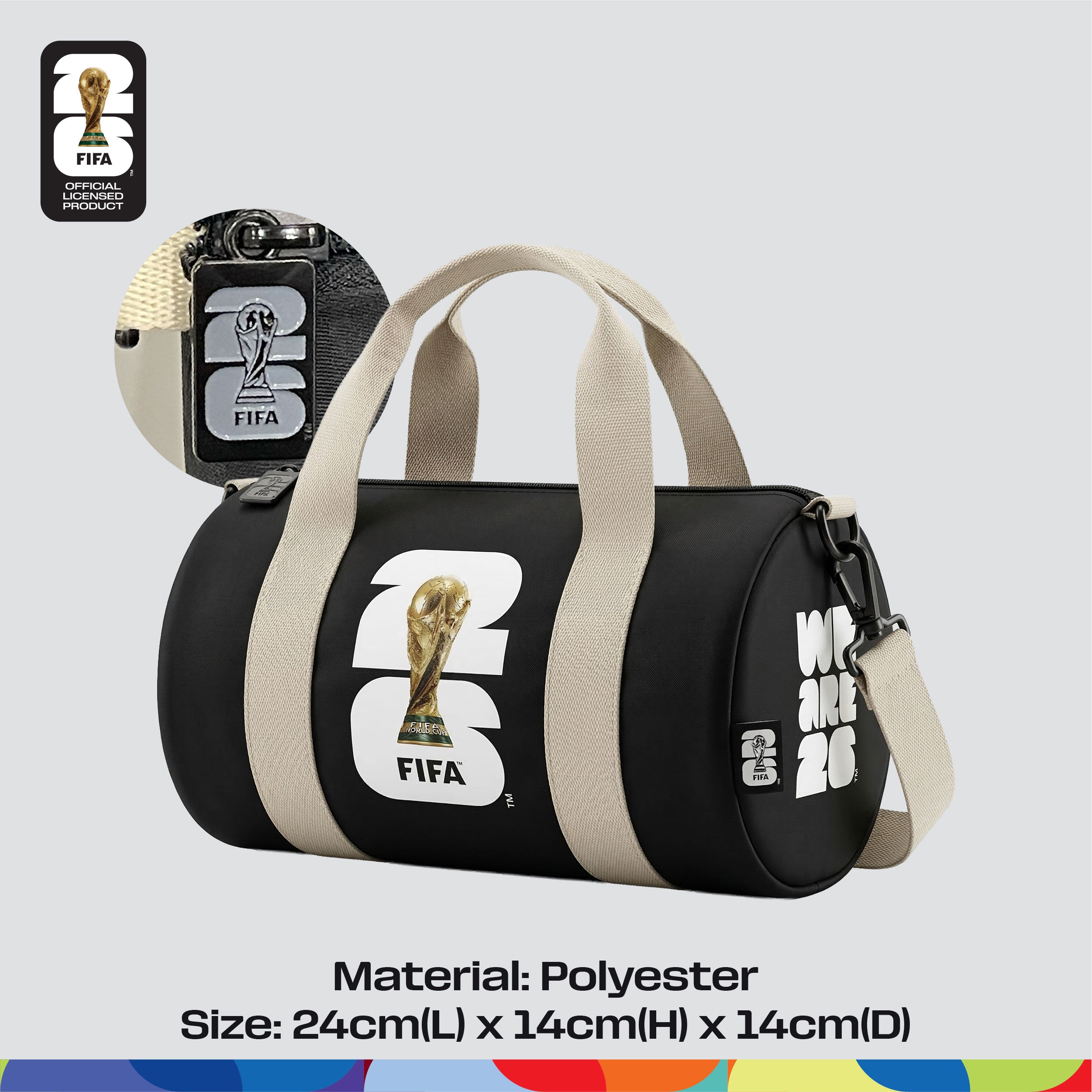 FIFA World Cup 2026™ Mini Duffel Bag Black Color with Trophy