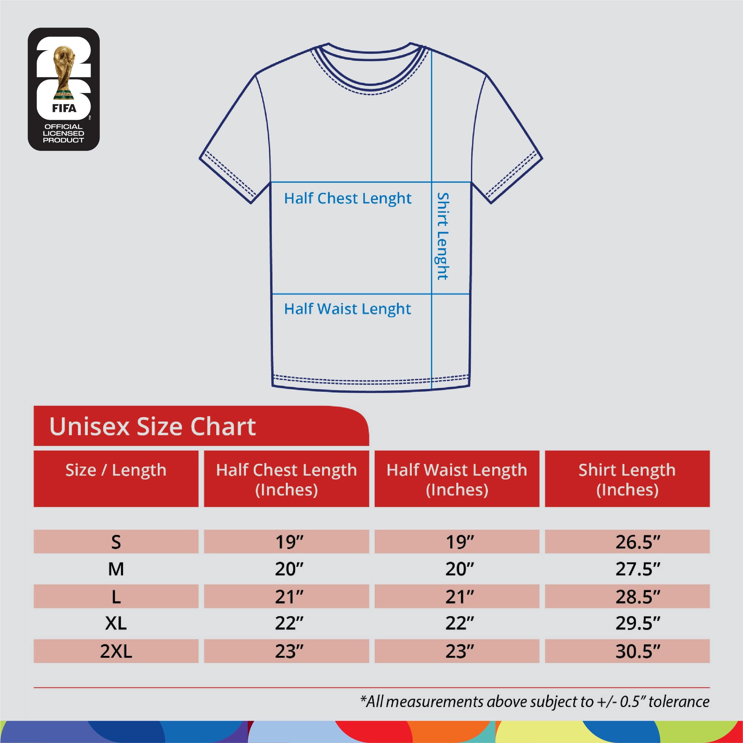FIFA World Cup 2026™ Unisex 100% Combed Cotton Tee - Black + FIFA World Cup 2026™ Mascot 3d Figurine Box 9cm Blind Box
