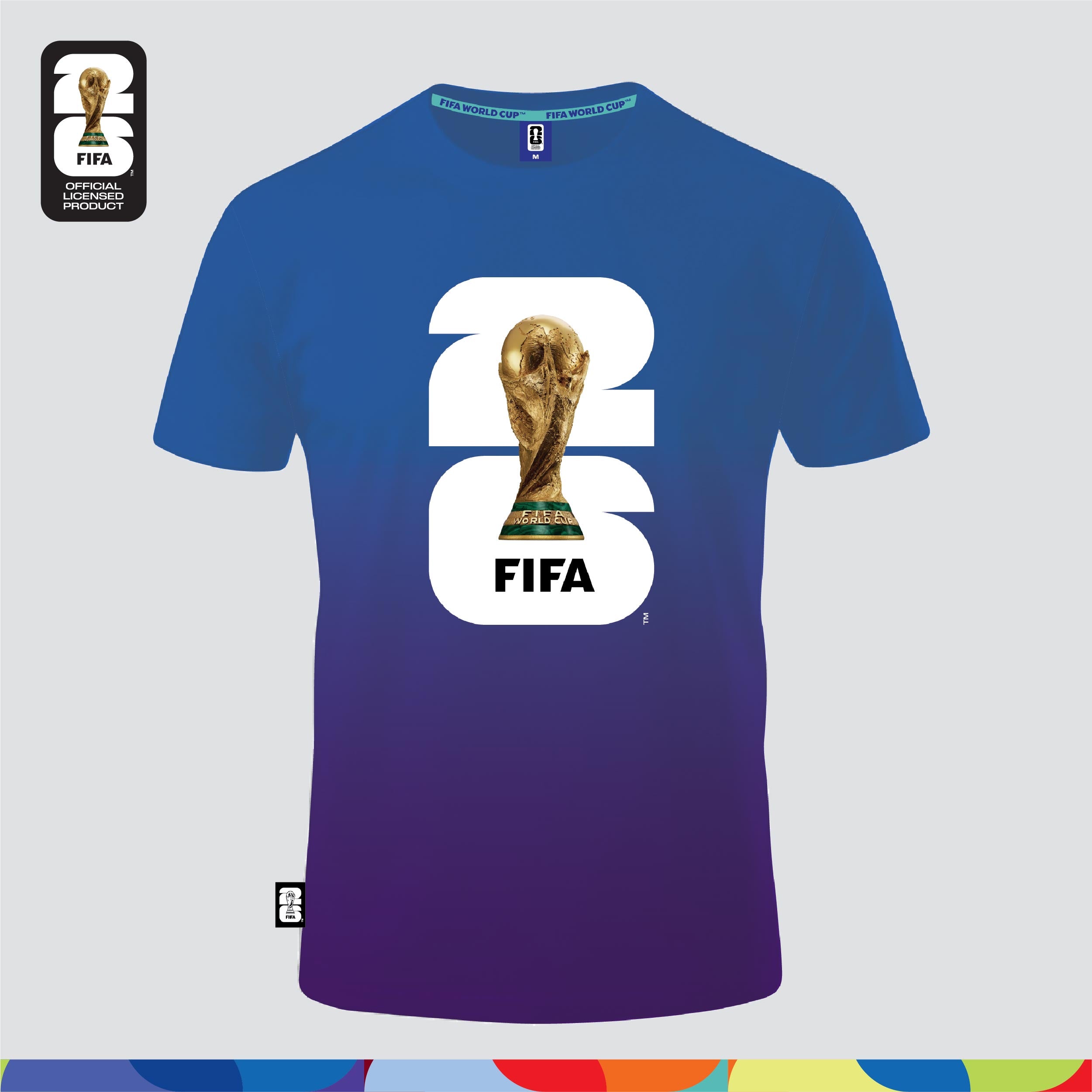FIFA World Cup 2026™ Unisex Dry-Fit Jersey Blue-Purple Gradient + FIFA World Cup 2026™ Double Wall Vacuum Tumbler 900ml (Blue & Purple)